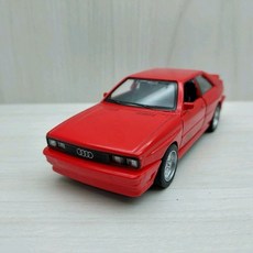 宅米吉 全新盒裝現貨 1:36 奧迪 AUDI Quattro 1980 紅色 合金 模型車 迴力車 玩具 兒童 禮物, 1個