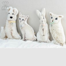 풀드림몰 동물쿠션 4종 솜포함 작은쿠션, 04. 부엉이