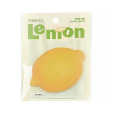 귀여운 과일 모양 점착 메모지 접착식 배경지 점착식 스티키노트, 03 : 레몬, 1개, 30매