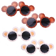 Chase熊熊派對太陽眼鏡眼鏡 4個組, 2棕色+2米色