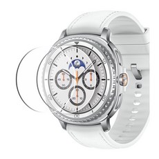 Araree 三星 Galaxy Watch 8 Classic (46mm) 強化玻璃保護貼 (2片裝), 1套, 透明