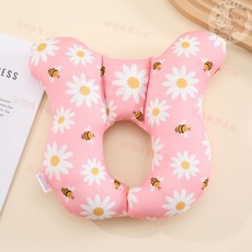 嬰兒推車U型枕：護頭護頸定型枕，卡通造型，柔軟舒適，寶寶汽座推車通用, 小雛菊