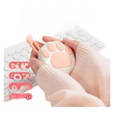 미니손난로 듀얼포크 휴대용 핫팩 휴대용손난로 핸드워머 온열팩, C. 열 고양이 따뜻한 손보