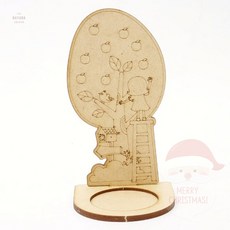 MDF DIY키트 만들기 공예키트 새싹키우기 사과나무 자연체험, 열개
