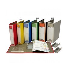 自強 T33 / T35 / T38 二孔管型夾，辦公文件整理必備，多種尺寸可選，堅固耐用，輕鬆歸檔。, 灰,T35 (背幅 72 mm), 1個