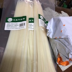 紮線帶370mm *4.8mm, 白色, 1個