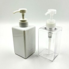 마켓마고Z 사각 리필용기 공병 빈병 450ml 핸드워시 샴푸 세제 사각디스펜서, 투명, 1