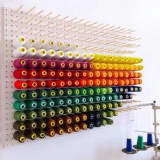 벽걸이 재봉실 미싱 랙 홀더 실패꽂이 수납 타공판 보관함, 9. 체리핑크 605x290 50개 나뭇가지, 50개