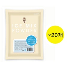 희창 바닐라 아이스크림용 믹스 1kg x 10개 소프트 아이스크림분말, 20개