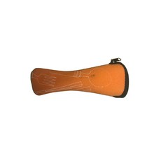 餐具收納袋 潛水布餐具袋 餐具吸管收納袋 台灣現貨, 紅橘, 1個