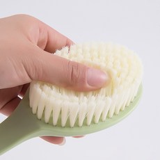 NBMY兩用刷長柄軟毛家用浴刷帶浴花洗澡搓背神器搓澡浴室用品沐浴, 1個, 1個裝, 綠色單面:如圖