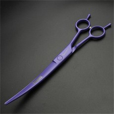 專業寵物美容剪刀7寸泰迪狗狗剪毛剪刀套裝 (平剪/V齒牙剪/翹剪/彎剪), 紫羅蘭7寸上翹剪(可選下翹, 1個