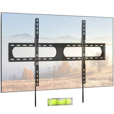 PUTORSEN 37-140인치 튼튼한 TV 벽 마운트 최대 124.7kg(270파운드) 로우 프로파일 고정 TV 벽 마운트 빠른 잠금 및 릴리스 최대 VESA 1200