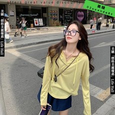 連帽 長袖薄款冰絲T恤 防曬罩衫 夏季外穿寬鬆上衣