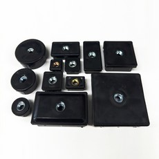 파이프캡 조절발 마감캡 파이프마개 사각 원형, 1개