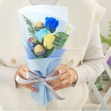 HPS 페레로로쉐 꽃다발 졸업식 입학식 초콜릿 선물 기념일 답례품, 쁘띠 페레로로쉐 꽃다발 핑크