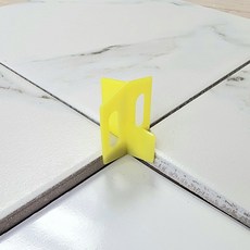 하나로 타일 간격제 100개입 십자 일자 티자 겸용 스페이스 줄눈 메지 쿠사비, 2세트, 하나로 타일 간격제1.5mm(노랑)