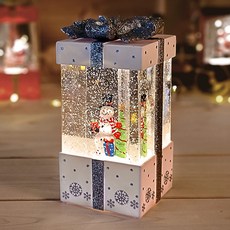 파티팡 LED 크리스마스 워터볼, 선물상자 [눈사람], 1개