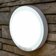 메가맨 비츠온 원형 벽등 센서등 방수 IP65 20W 280mm, 주광색 + 화이트, 1개
