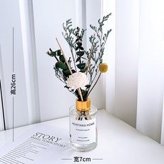 真花擴香瓶 120ml 無火香薰精油 室內香氛 擴香棒 芳香劑, 1個, 英國梨小蒼蘭