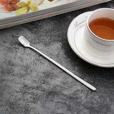 사각 롱 티스푼 17.5cm 소형 식탁데코 간식 케이크 식기 커틀러리