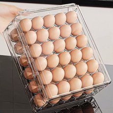 거와스 투명 서랍형 계란 보관 트레이 30구 60구, 1개