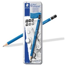 스테들러 100 G6 마스 루모그라프 전문가용 연필 6본 세트 sho+62345rw