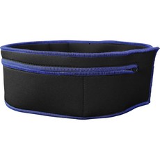 MACMUS 爆汗腰帶 負重腰帶 運動腰包 戶外跑步拉鏈手機腰包, 深海藍 黑底藍邊 ,S 65 – 73 CM 總重3磅, 1個