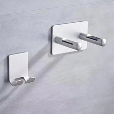 정리함 방수 벽걸이형 헤어 드라이어 공간 절약 내구성 깔끔한 욕실에 거치대, 2) Silver, Silver, 1개