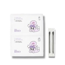 ilso CLEAR NOSE PACK 黑頭粉刺清除組, 1個, 步驟1+步驟2  各1包+棉棒2支