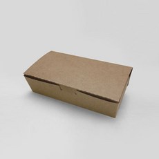 크라프트 도시락용기 김밥 만두 포장용기 코팅 일회용 종이도시락, 1세트, 100개입