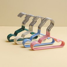 迷你衣架 玩偶公仔衣掛 可愛狗狗貓咪防滑衣撐, 1個, 浸塑寵物衣架-粉色,15cm