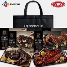 [VIPS] 빕스 프리미엄 선물세트 2호(오리지널 폭립 2개+블랙 바비큐 폭립 2개), 450g, 1세트