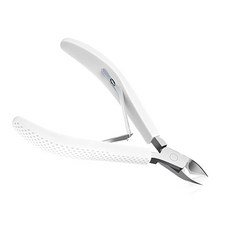 크리야르 전체 세트 파인 엣지 큐티클 트리머 & 니퍼 정밀한 제거를 위한 실리콘 핸들 네일 도구 내구성 있는 세척 가능 큐티클 커터 & 리무버 & 푸셔 네일 클 (화이트/로즈+, A3-3-white, 1개