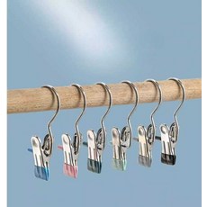 스테인레스 후크클립 20개 양말 집게 걸이 속옷 모자, 핑크-20개, 1개