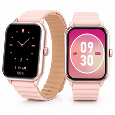 ebeiya 통화가능 스마트워치 대화면 운동측정 알림 확인 가능한, 블루투스, 4.65cm, 핑크+시나몬 블루투스, 4.65cm, 핑크+시나몬