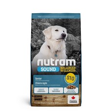 紐頓 Nutram S10 均衡健康系列 雞肉+燕麥 老犬 狗飼料, 11.4kg, 1個