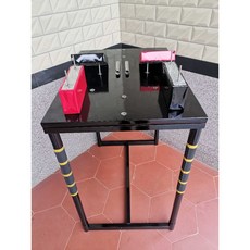 팔씨름 체육대회 손목 팔씨름대 탁자 다이 테이블 블랙, 레드 블랙 팔씨름+풀리, 1개