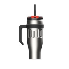 대용량 핸들형 빨대 텀블러 1200ML 304스테인리스 DIY스티커, 실버, 3개