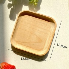 櫸木製 圓碟 甜點盤 12cm, 1個