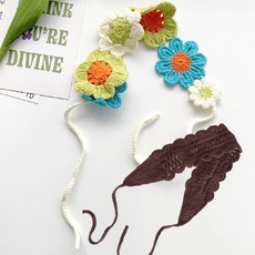 (1+1)플로헤어밴드세트 아동 여아 뜨개 여름 악세사리 포인트룩