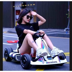 레이싱 카트 전동 고카트 전기 루지 드리프트 레이싱카트 전동카, 전기구동, 18. 흰색(공기주입휠) 12V14a 12시간, 1개