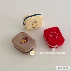 韓國ins風零錢包可愛口紅化妝包，清新女生卡包收納袋，多功能零錢袋，桃園出貨