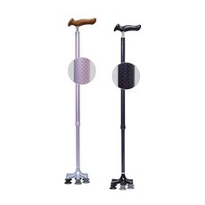 聖侑醫療用手杖 Caring Super stick 多點杖, 1個, 碳纖維色