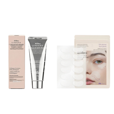 lefilleo 膠原蛋白水光撕拉面膜 65g + 青春抗皺貼片 12入, 1組, 1入