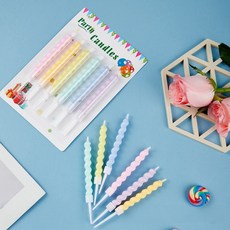 Pastel 꽈배기초 예쁜초 파티초 생일초 케이크초 6P, 6개입
