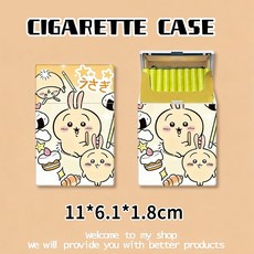卡通圖案香菸盒 菸收納盒 便攜 粗細 多圖可選 香菸盒 11*6.1*1.8cm, 537-細支, 1個