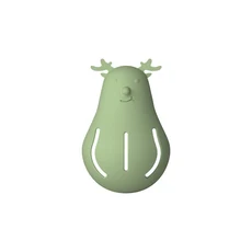 방진 통기성 메이크업 스폰지 딸기 사슴 계란 디자인과 여행 친화적 인 실리콘 뷰티 에그 퍼프 보관 상자, 01 중국, 14 beer-green