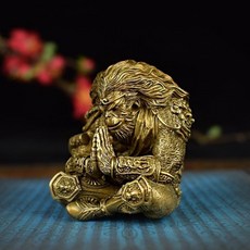 黃銅實心齊天大聖擺件, 1個, 長度3.9釐米左右重量73克