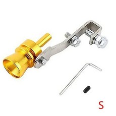 오토바이 자동차 배기 가짜 터보 휘슬 파이프 사운드 머플러 블 오프 밸브 시뮬레이터, 기본, 1. Gold